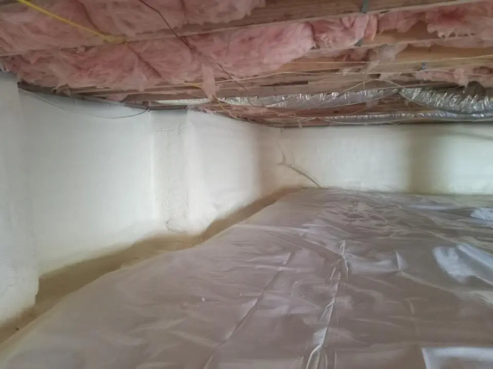 Crawl space encapsulation with closed-cell spray foam for Attic Insulation in Fort Dodge